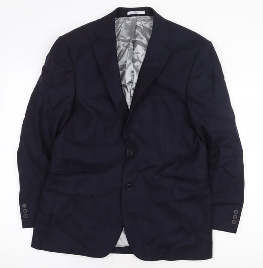 Mens UK Size 38 The Label Regular Blue Suit Jacket