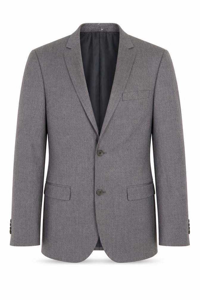 Mens UK Size 42 River Island Regular Grey Suit Jacket