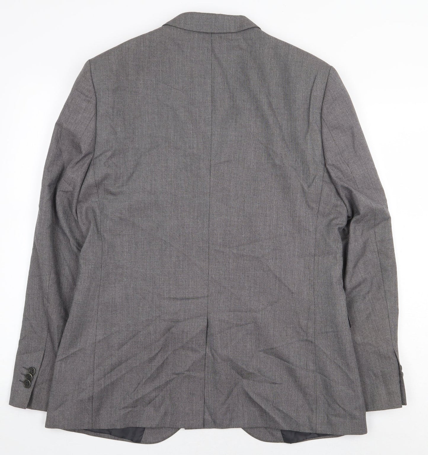 Mens UK Size 42 River Island Regular Grey Suit Jacket