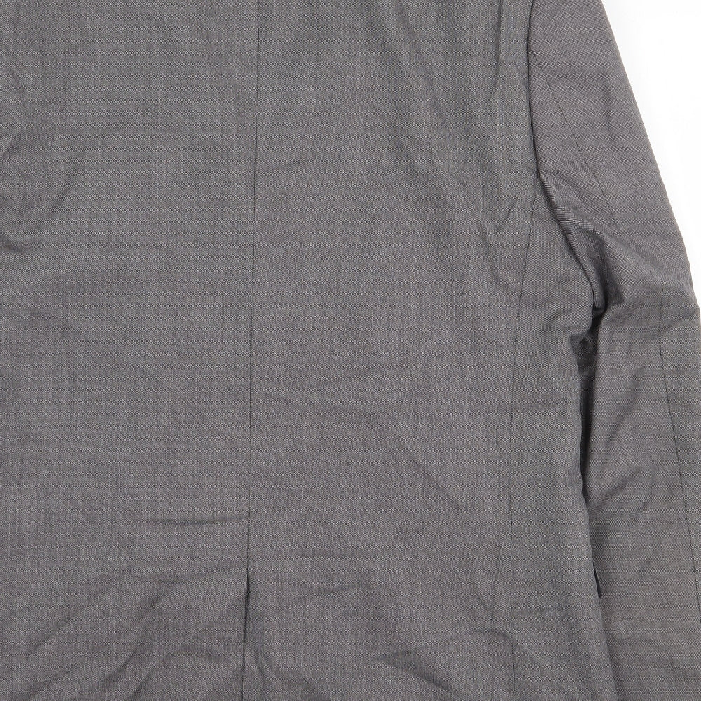 Mens UK Size 42 River Island Regular Grey Suit Jacket