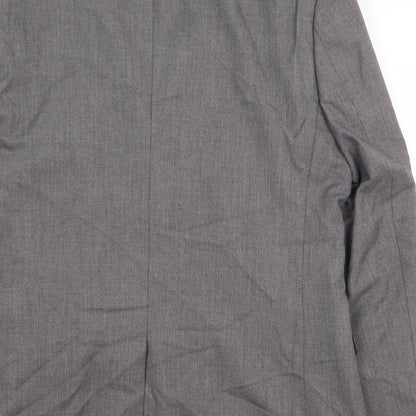 Mens UK Size 42 River Island Regular Grey Suit Jacket