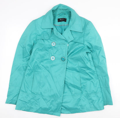 Womens UK Size 12 BHS Green Pea Coat