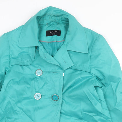 Womens UK Size 12 BHS Green Pea Coat