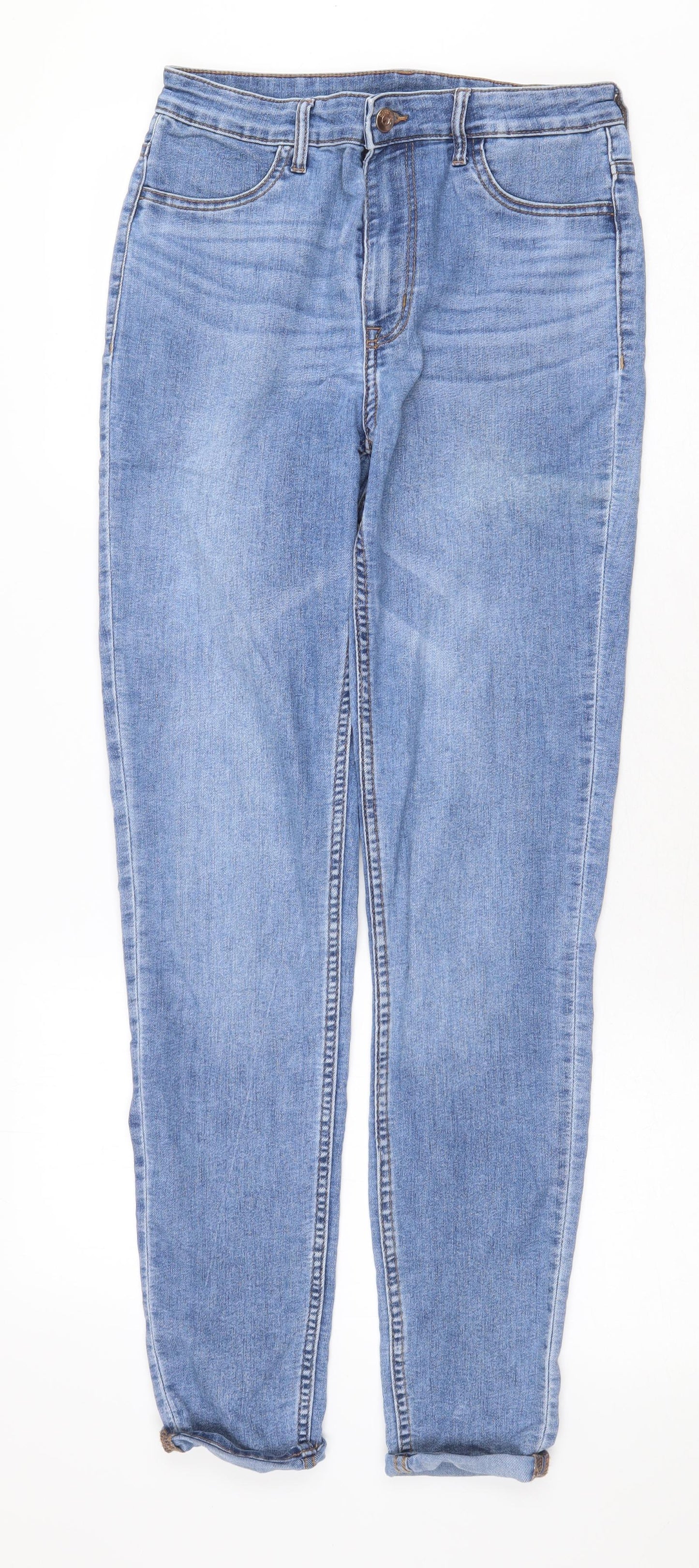 Womens UK Size 10 H&M Regular Fit Skinny Blue Jeans