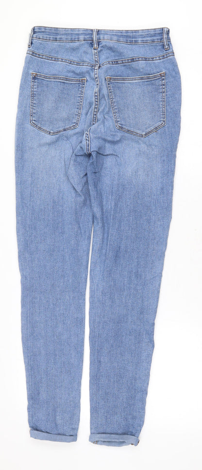 Womens UK Size 10 H&M Regular Fit Skinny Blue Jeans