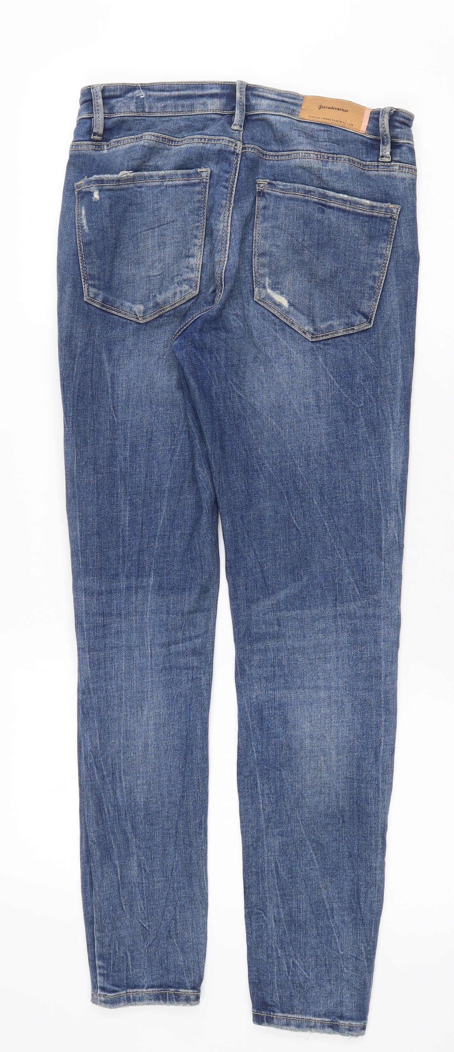 NEXT Womens Blue Cotton Skinny Jeans Size 10 Regular Zip