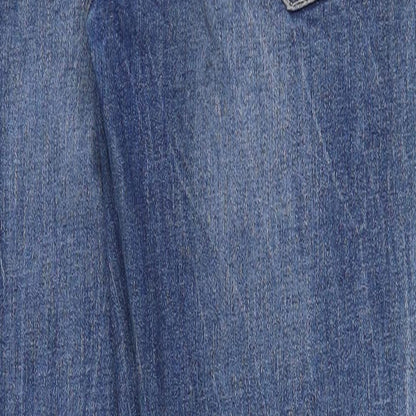 NEXT Womens Blue Cotton Skinny Jeans Size 10 Regular Zip