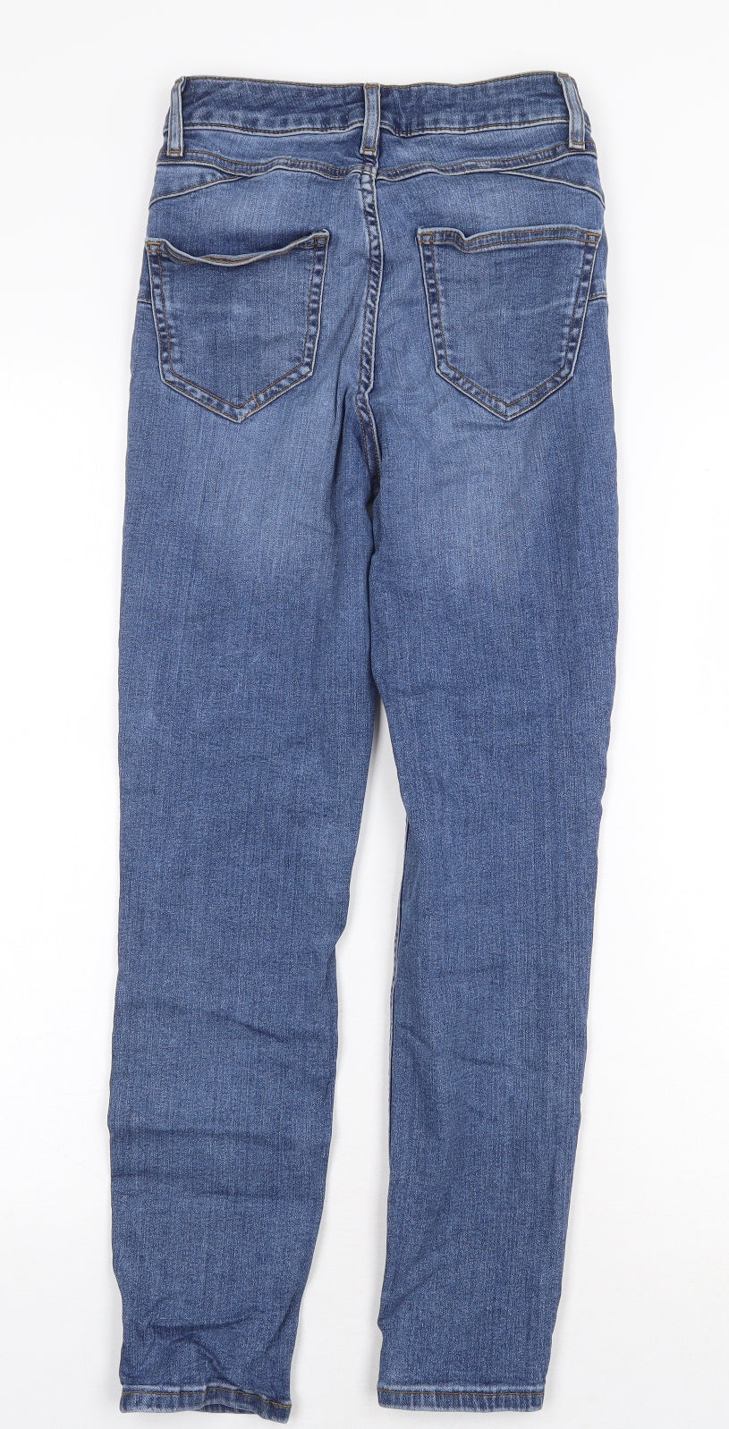 New Look Womens Blue Cotton Skinny Jeans Size 6 Regular Zip