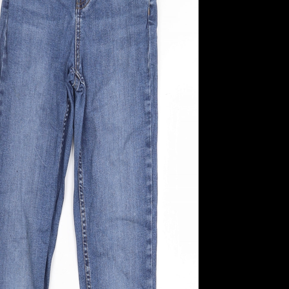 New Look Womens Blue Cotton Skinny Jeans Size 6 Regular Zip