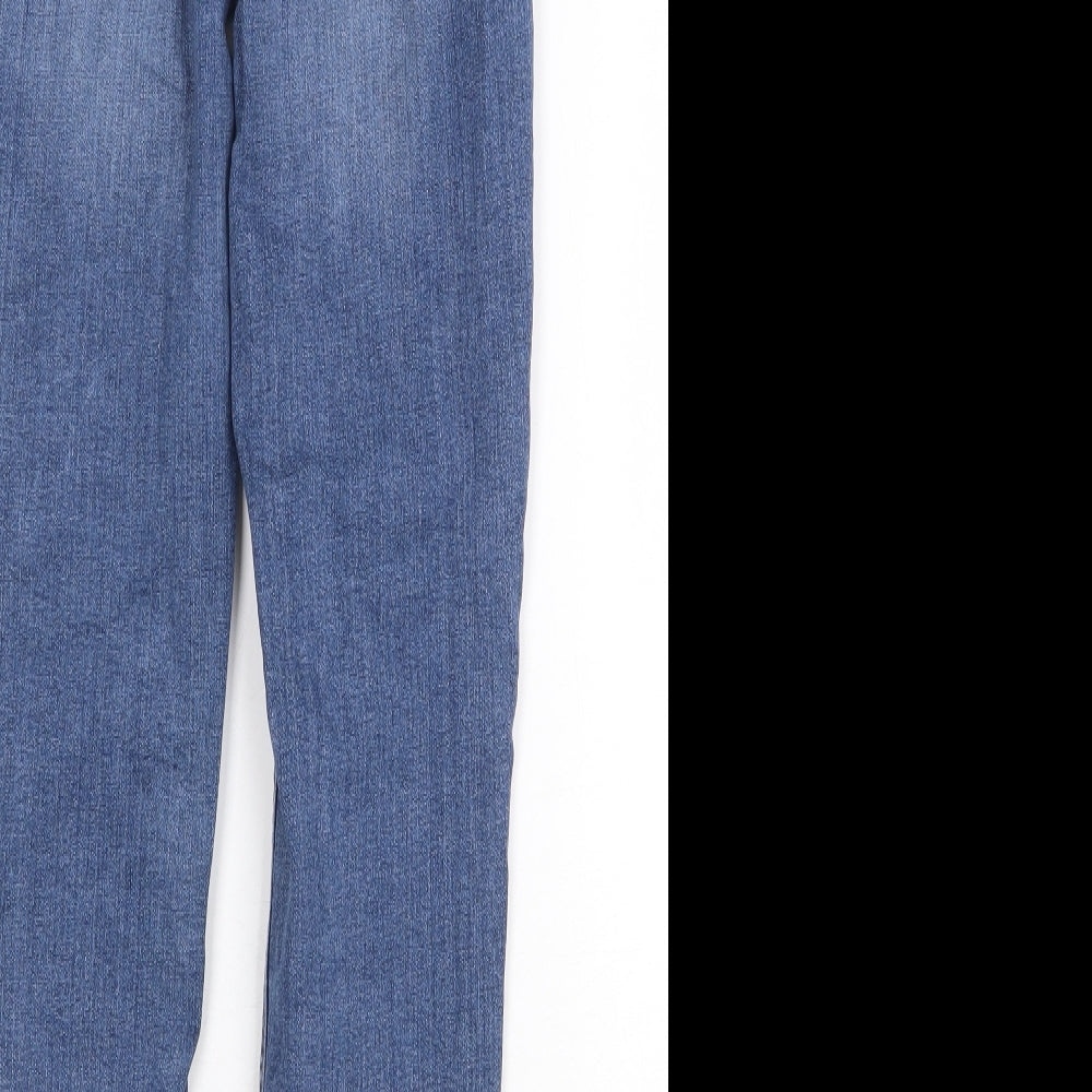 New Look Womens Blue Cotton Skinny Jeans Size 6 Regular Zip