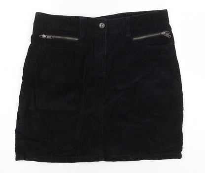 NEXT Womens Black Polyester Cargo Skirt Size 32 in Zip