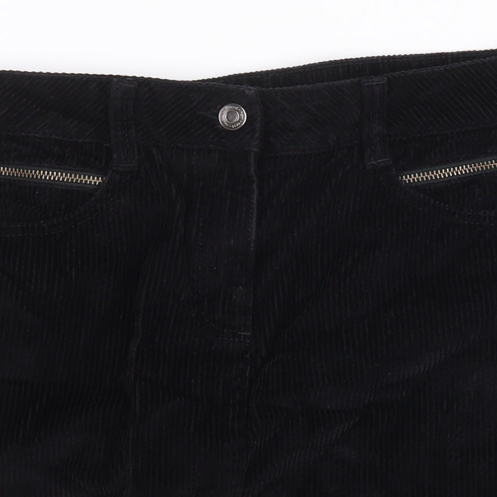 NEXT Womens Black Polyester Cargo Skirt Size 32 in Zip