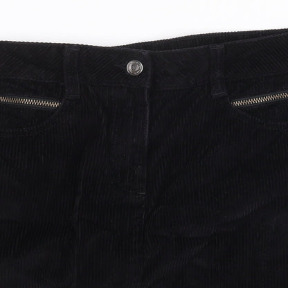 NEXT Womens Black Polyester Cargo Skirt Size 32 in Zip