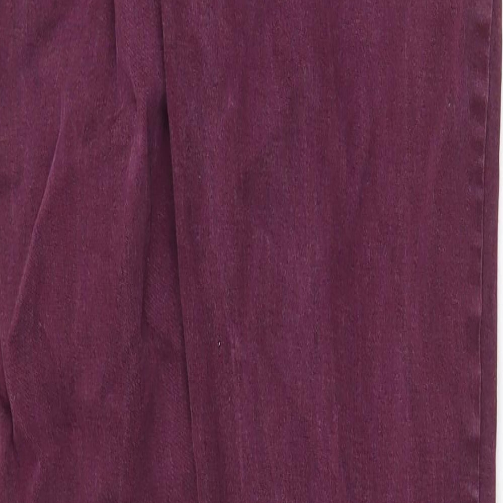Dorothy Perkins Womens Purple Cotton Skinny Jeans Size 12 Regular Zip