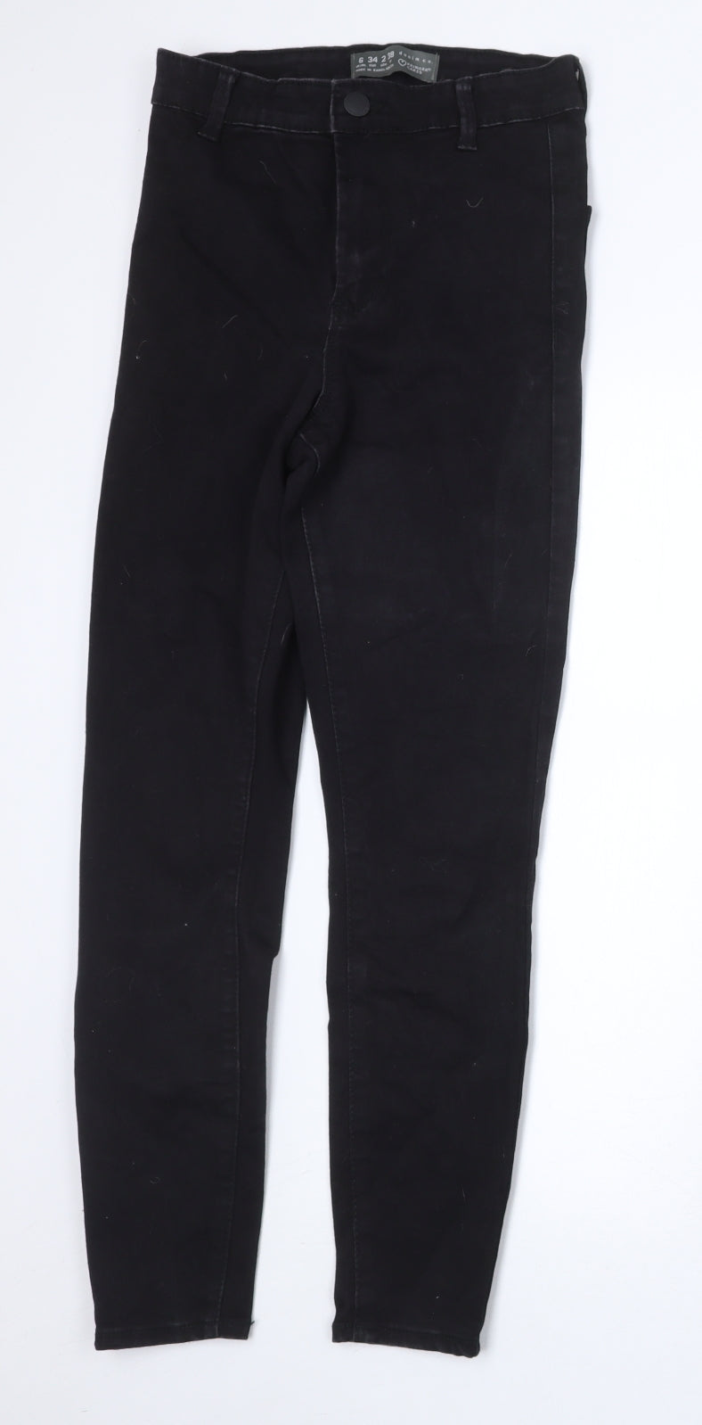Denim & Co. Womens Black Cotton Skinny Jeans Size 6 Regular Zip