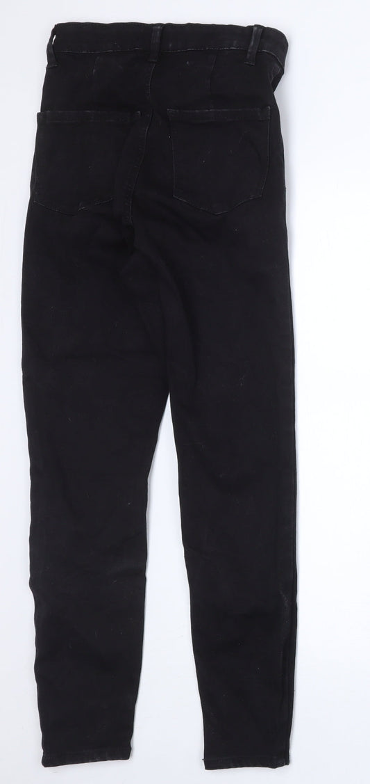 Denim & Co. Womens Black Cotton Skinny Jeans Size 6 Regular Zip