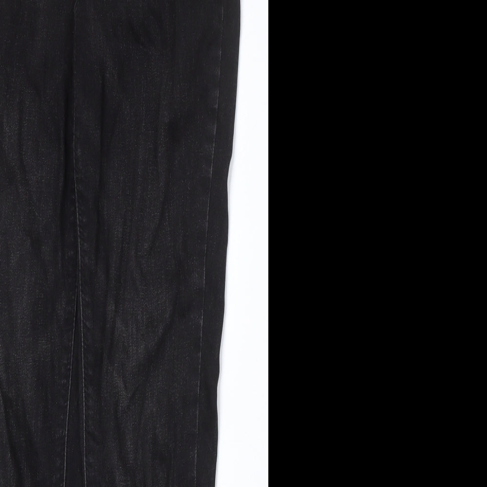 Denim & Co. Womens Grey Cotton Skinny Jeans Size 6 Regular Zip