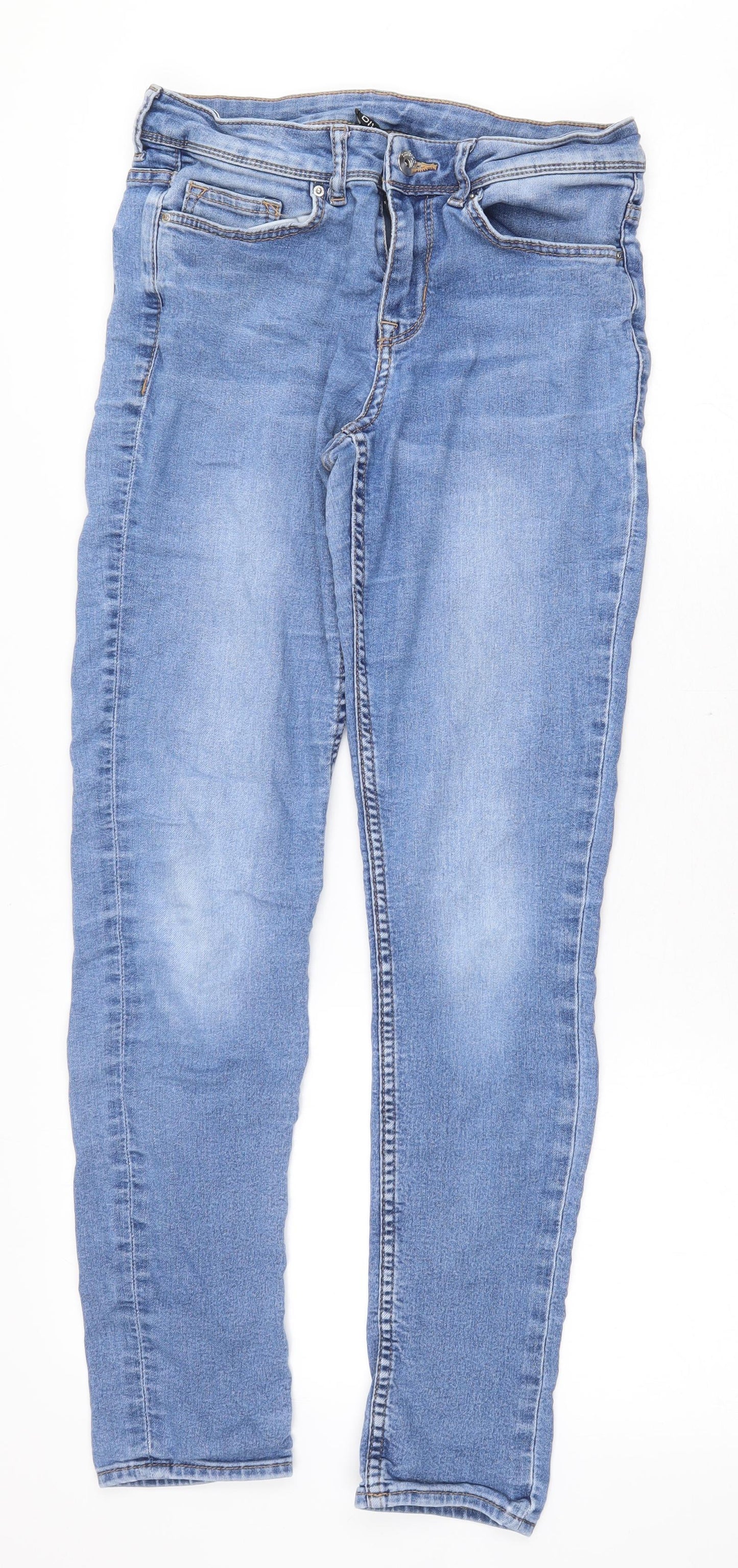 Womens UK Size 8 H&M Regular Fit Skinny Blue Jeans
