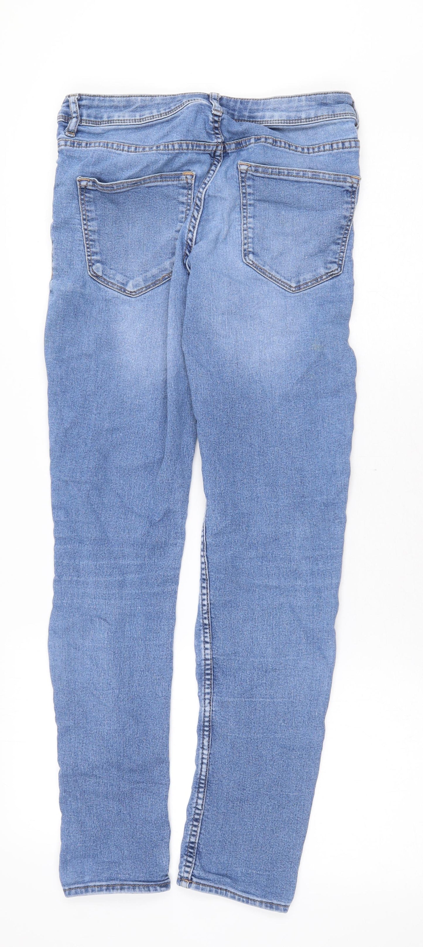 Womens UK Size 8 H&M Regular Fit Skinny Blue Jeans
