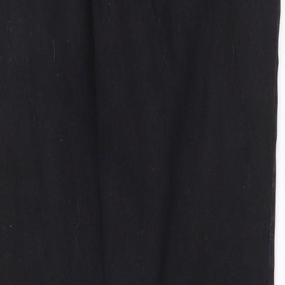Denim & Co. Womens Black Cotton Straight Jeans Size 8 Regular Zip
