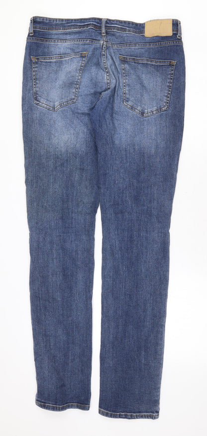 Denim & Co. Mens Blue Cotton Skinny Jeans Size 34 in Regular Zip
