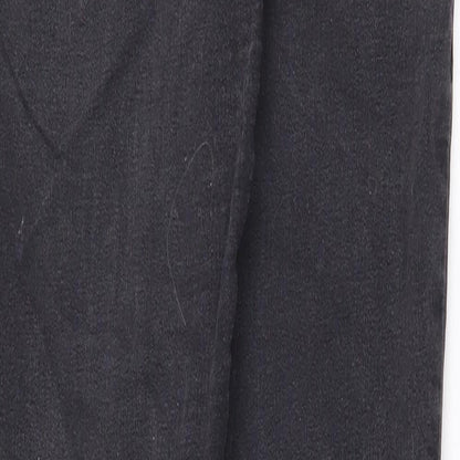 Topshop Womens Grey Cotton Straight Jeans Size 28 in Regular Zip