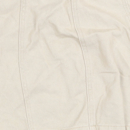 Pull Womens Beige Cotton Cargo Skirt Size S Zip