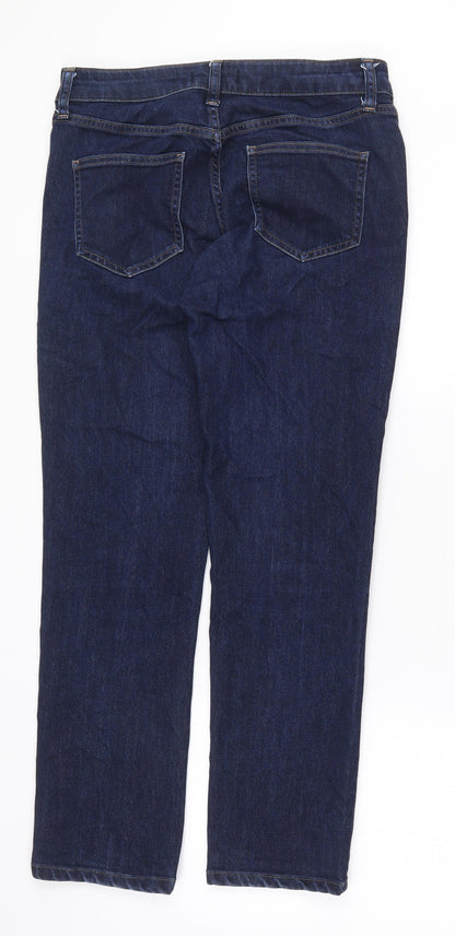 Uniqlo Mens Blue Cotton Straight Jeans Size 26 in Regular Zip