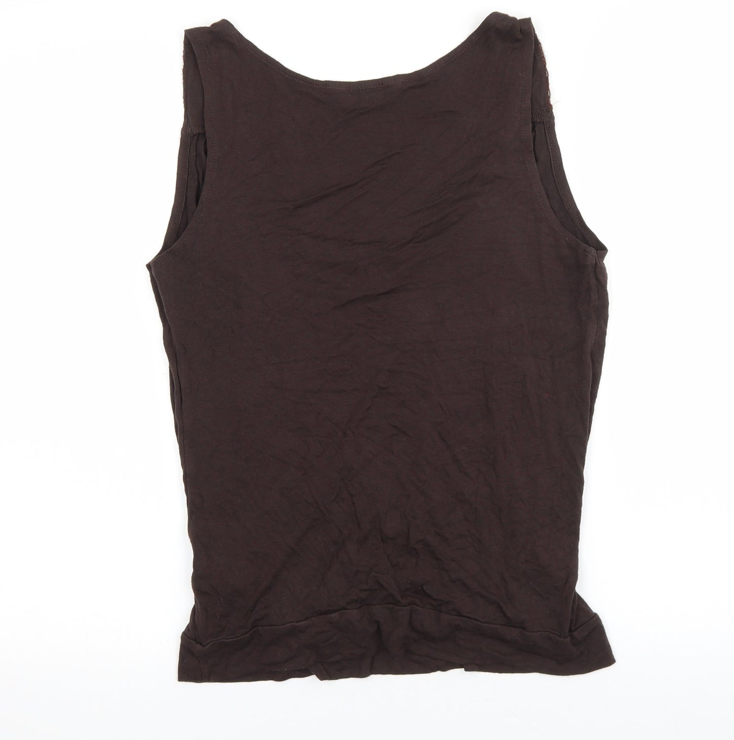 Womens UK Size 14 Dorothy Perkins Brown Wrap Tank