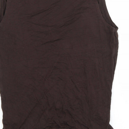 Womens UK Size 14 Dorothy Perkins Brown Wrap Tank