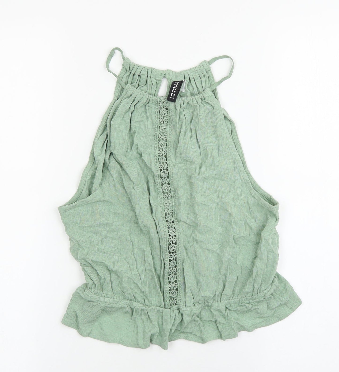 Womens UK Size 6 Divided Green Basic Tank