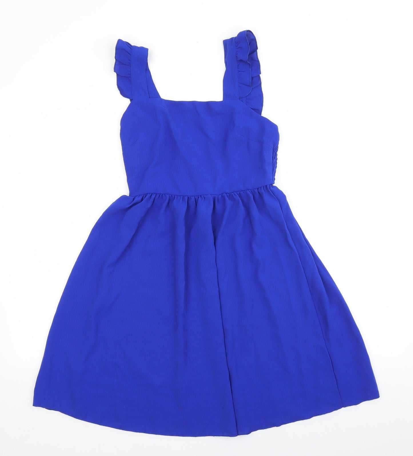 SheIn Womens Blue Polyester Tank Dress Size S Square Neck Pullover