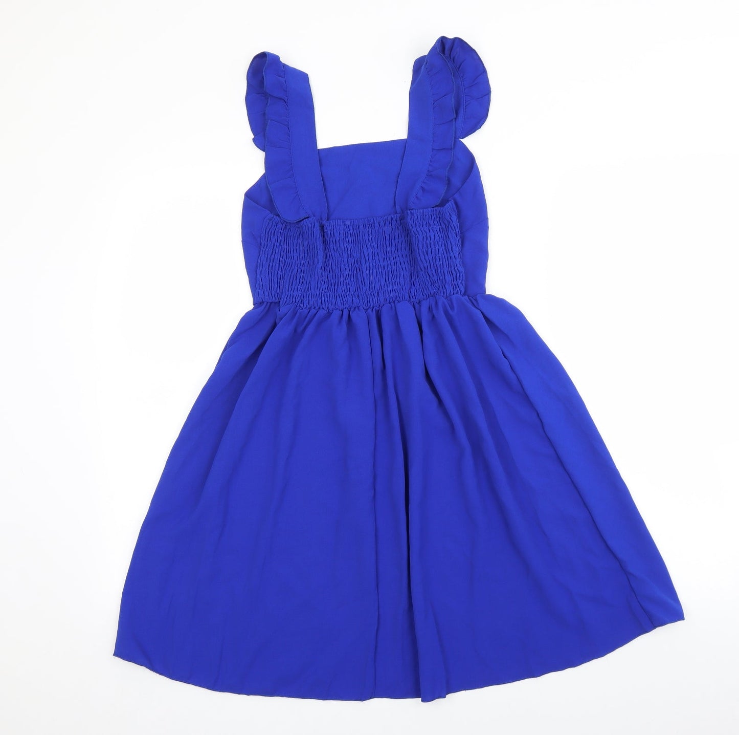 SheIn Womens Blue Polyester Tank Dress Size S Square Neck Pullover