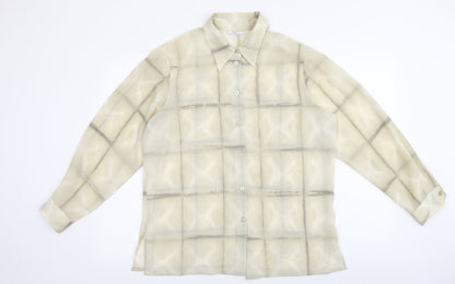 Womens UK Size 16 Marks and Spencer Beige Basic Button-Up