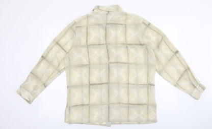 Womens UK Size 16 Marks and Spencer Beige Basic Button-Up