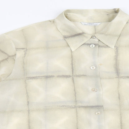 Womens UK Size 16 Marks and Spencer Beige Basic Button-Up