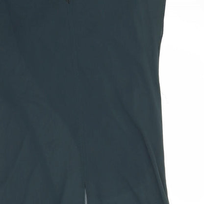 Zara Womens Green Polyester A-Line Size XS V-Neck Pullover