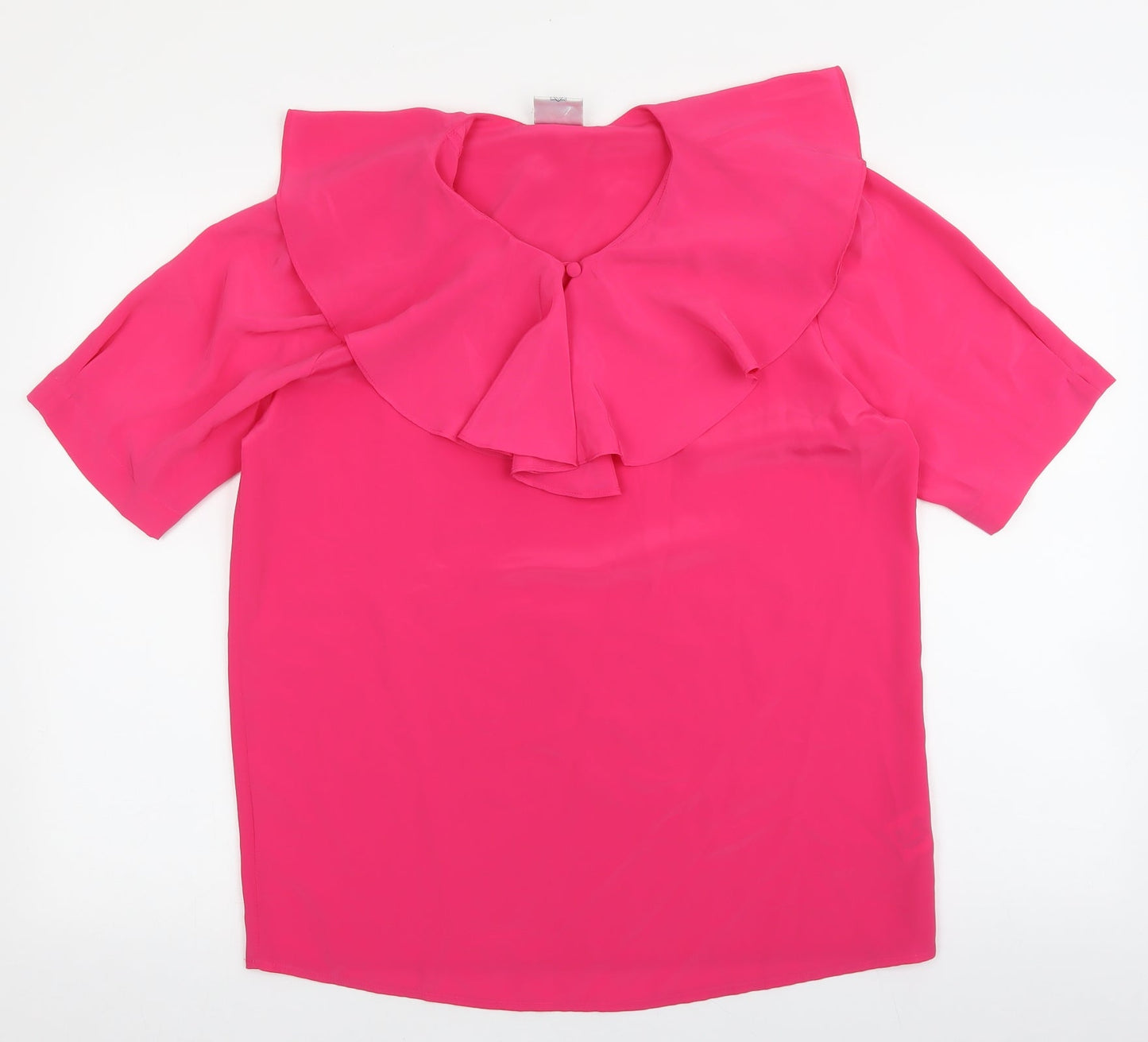 Womens UK Size 12 Essentials Pink Basic Blouse