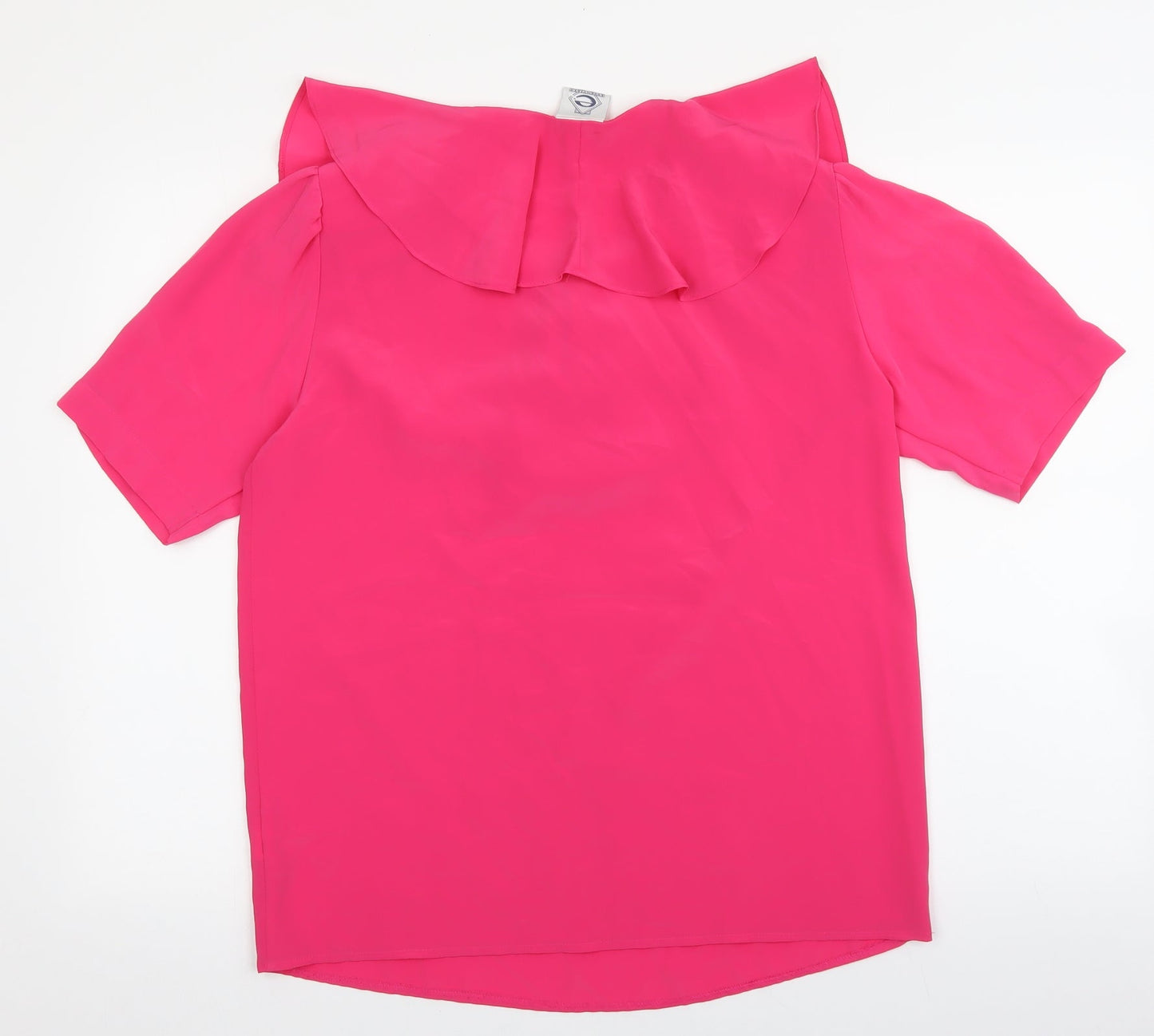 Womens UK Size 12 Essentials Pink Basic Blouse