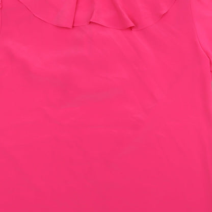 Womens UK Size 12 Essentials Pink Basic Blouse