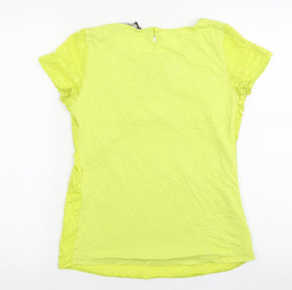 Womens UK Size 8 Debenhams Yellow Basic T-Shirt