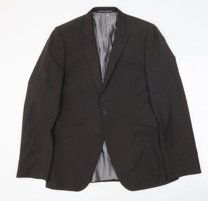 Tahari Mens Brown Polyester Jacket Blazer Size 38