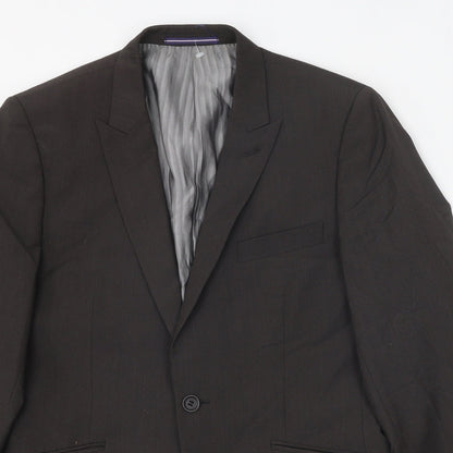 Tahari Mens Brown Polyester Jacket Blazer Size 38