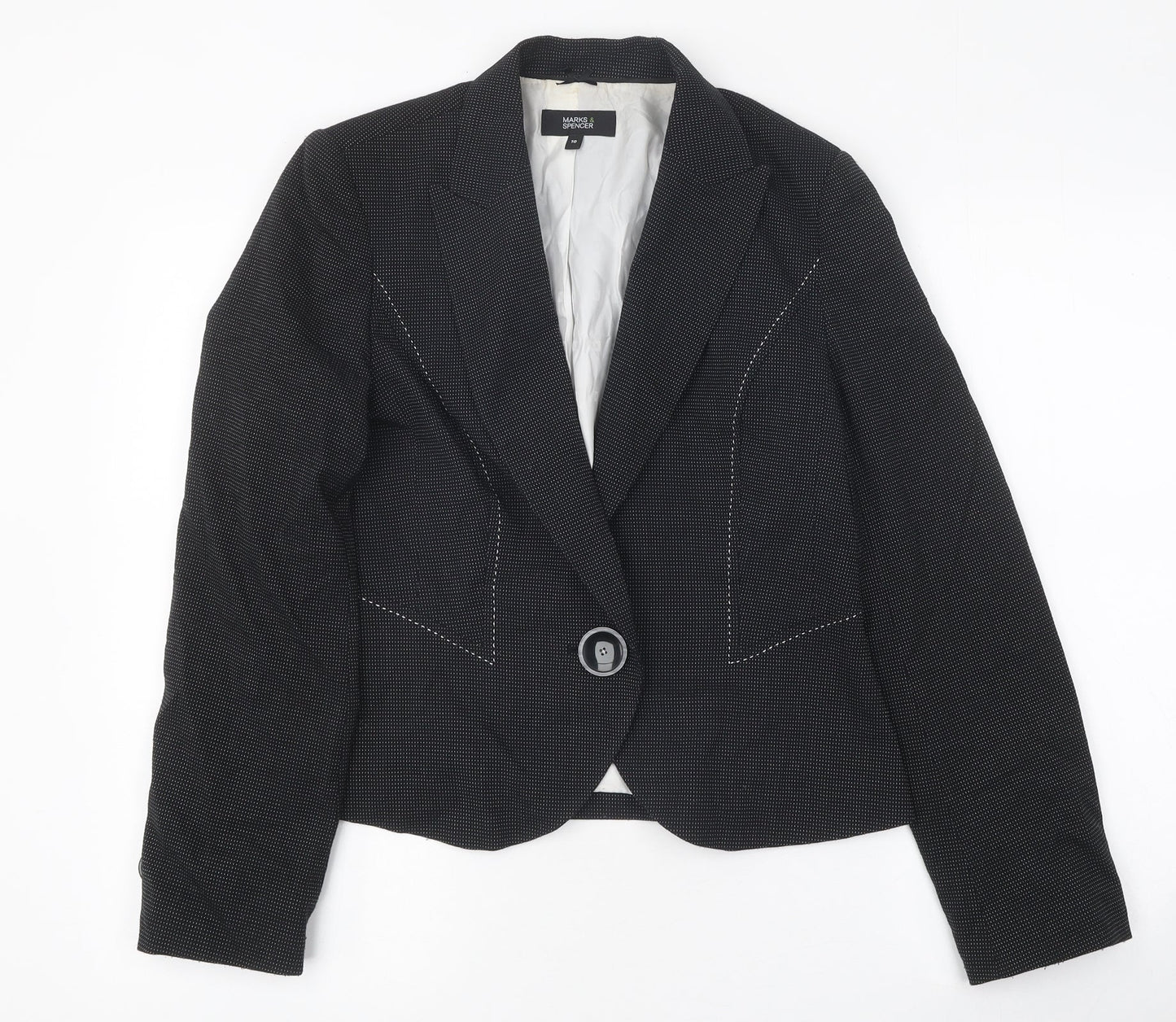 Womens UK Size 10 Marks and Spencer Black Jacket