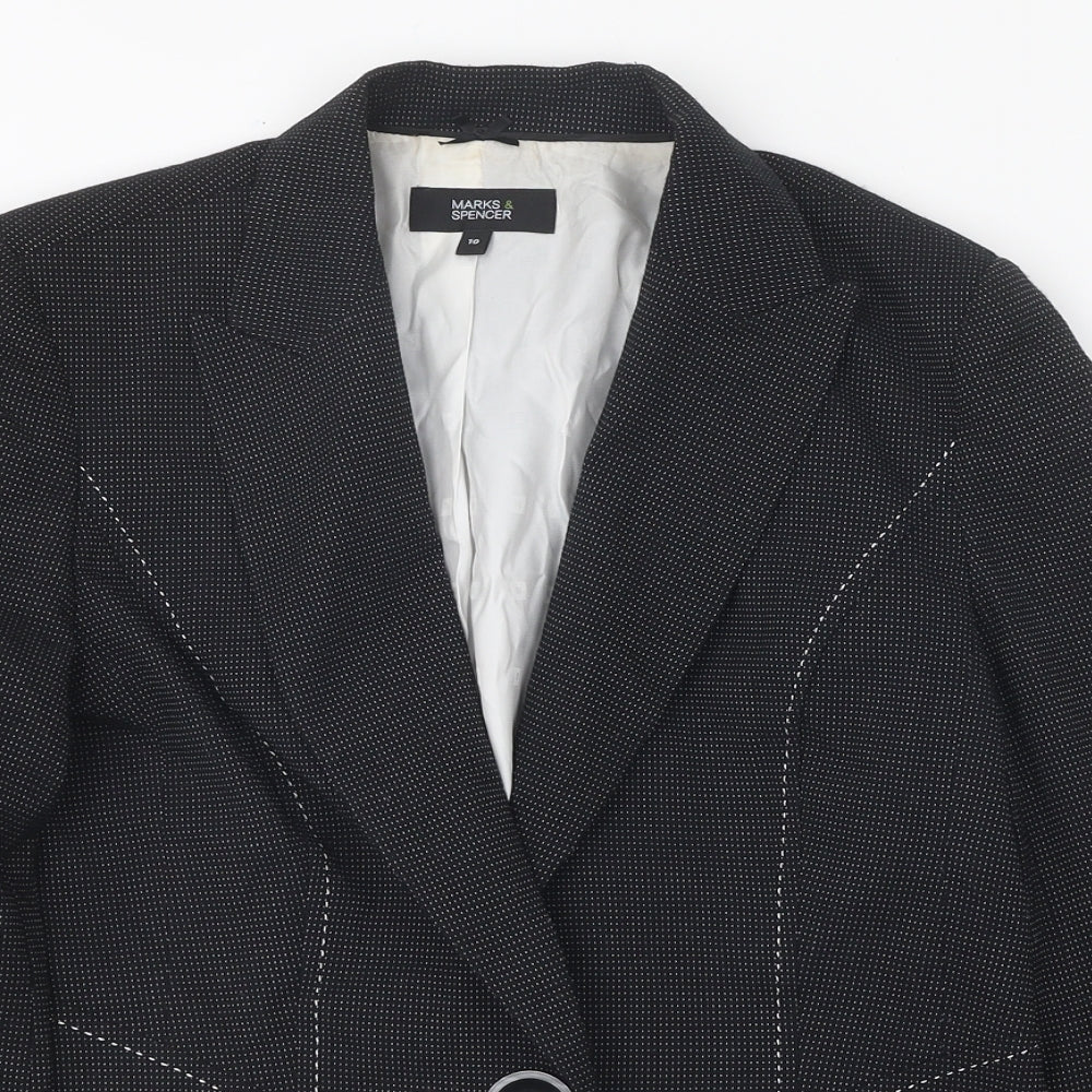 Womens UK Size 10 Marks and Spencer Black Jacket