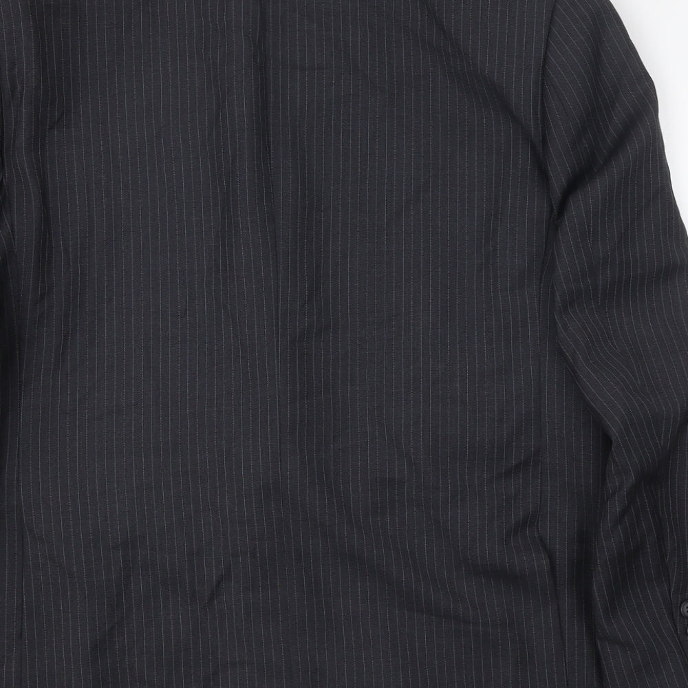 Asto&Gunn Mens Grey Striped Wool Jacket Blazer Size 42