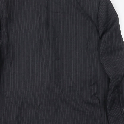 Asto&Gunn Mens Grey Striped Wool Jacket Blazer Size 42