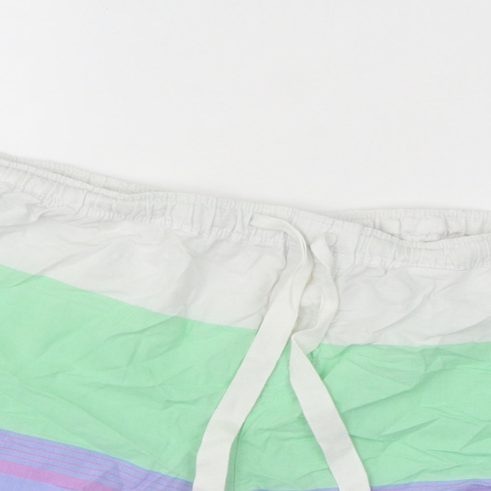 Gap Womens Multicoloured Striped Polyester Sweat Shorts Size M Regular