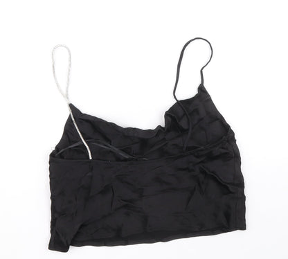 Womens UK Size S Zara Black Cropped Tank