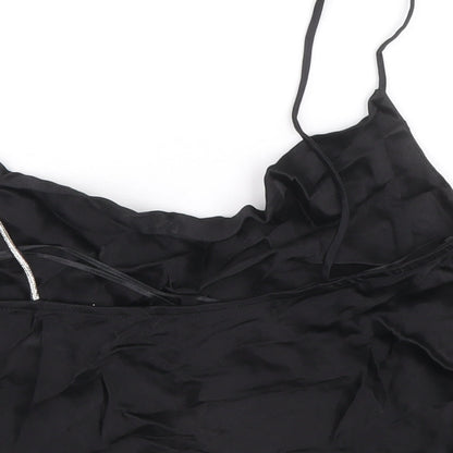 Womens UK Size S Zara Black Cropped Tank